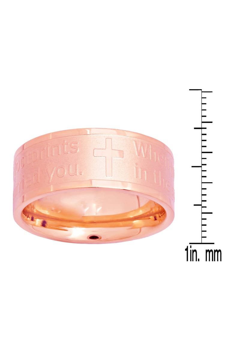 18K Gold Plate Prayer Ring, Alternate, color, GOLD