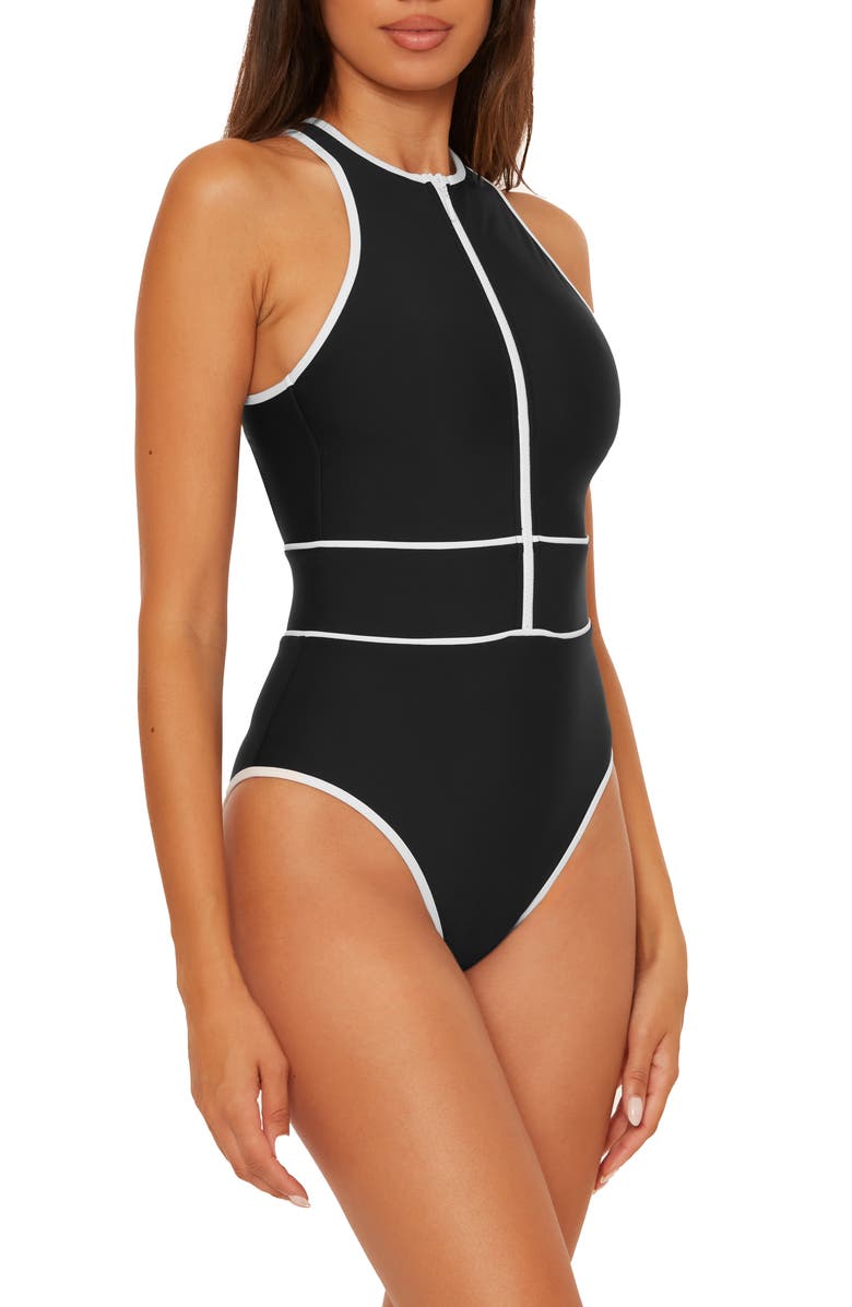 Becca Sport Mode One-Piece Swimsuit, Alternate, color, Black