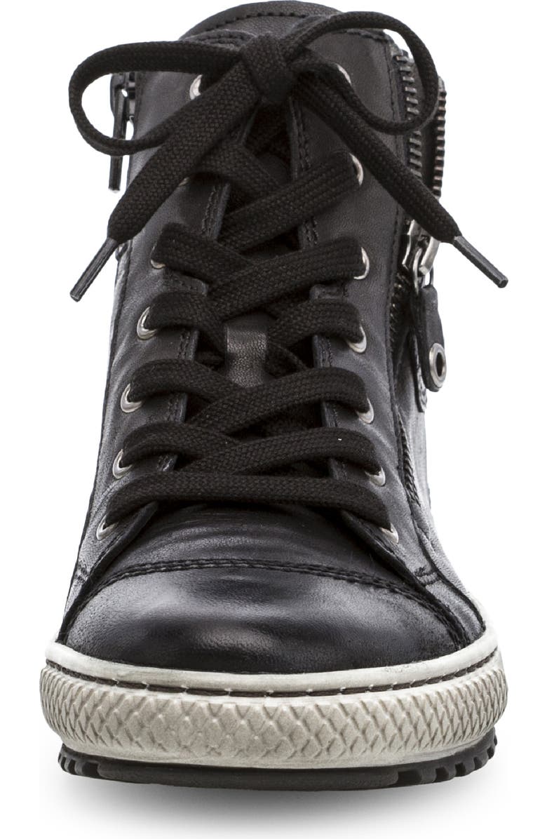 Gabor 73.754 Zip High Top Sneaker, Alternate, color, Black