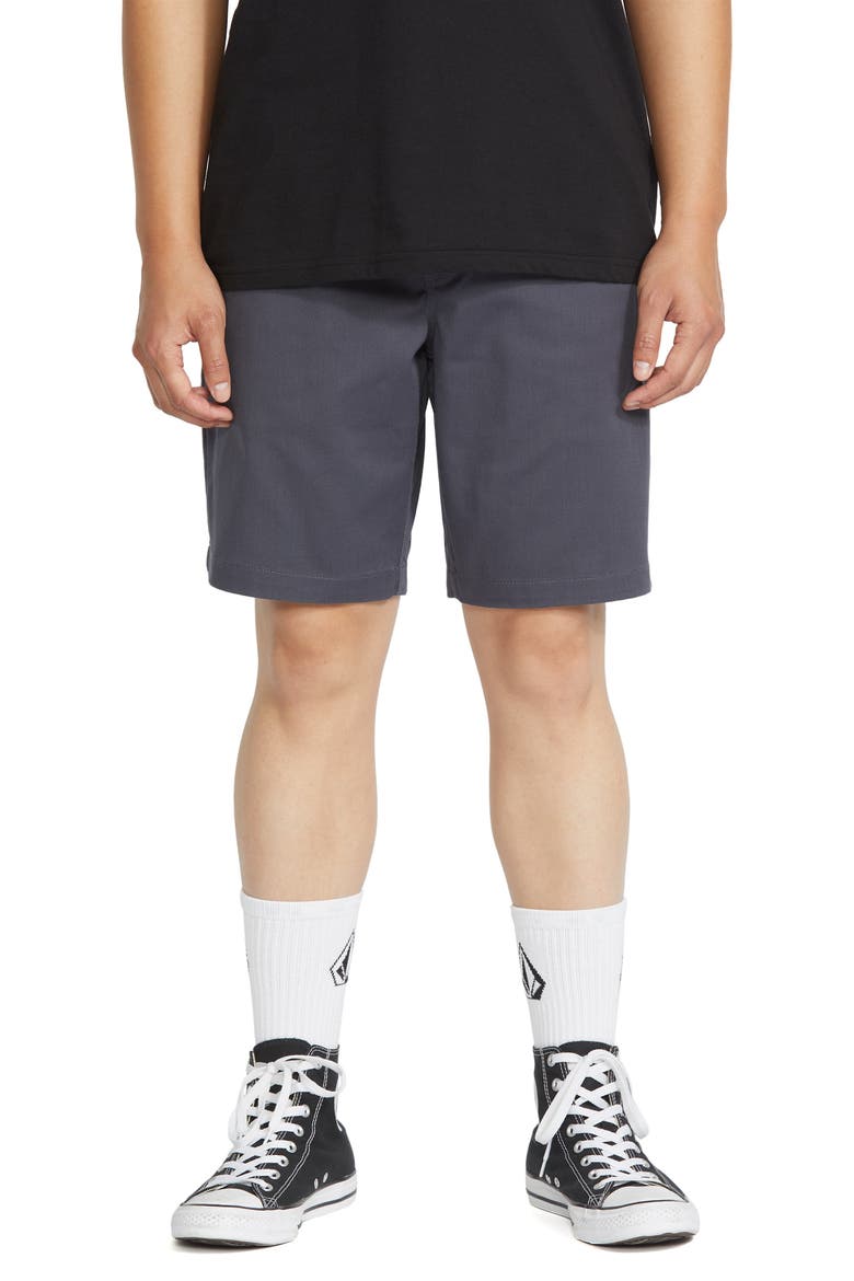 Frickin' Elastic Waist Shorts, Main, color, CHARCOAL