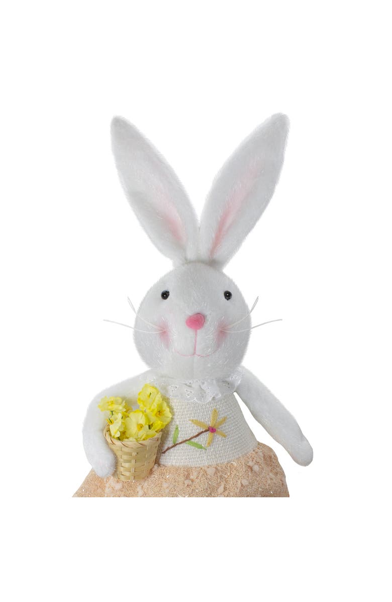 Northlight Girl Bunny Rabbit Easter and Spring Figure - 24" - White and Pink, Alternate, color, White