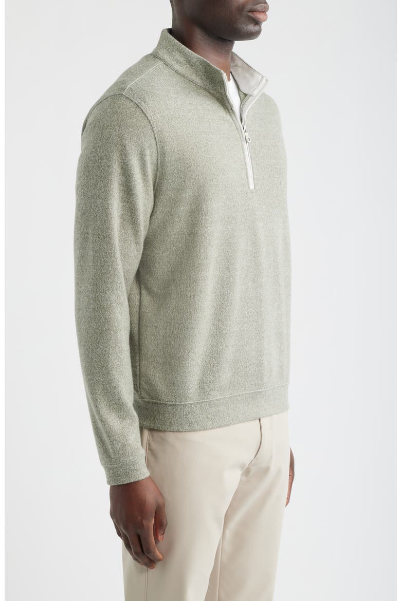 Marled Sweater Knit Quarter Zip Pullover, Alternate, color, AGAVE