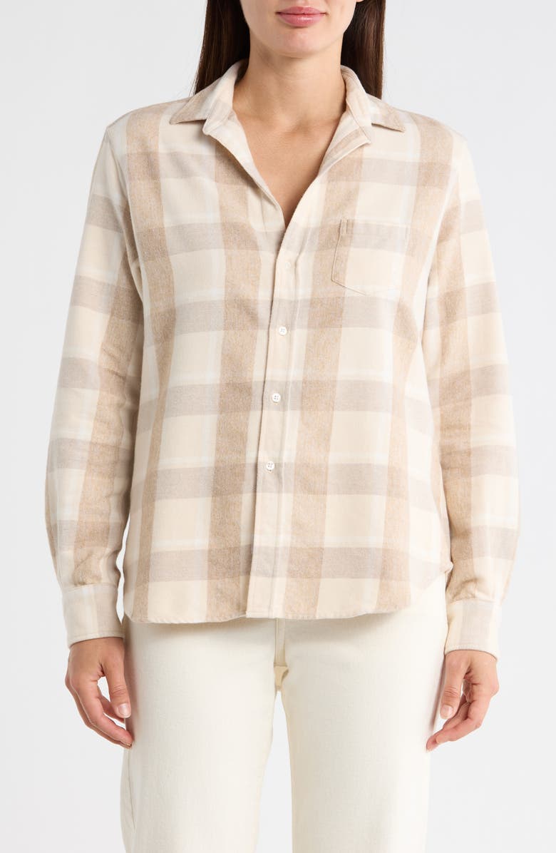 Frank & Eileen Relaxed Fit Button-Up Shirt, Main, color, Large Cream Camel Plaid