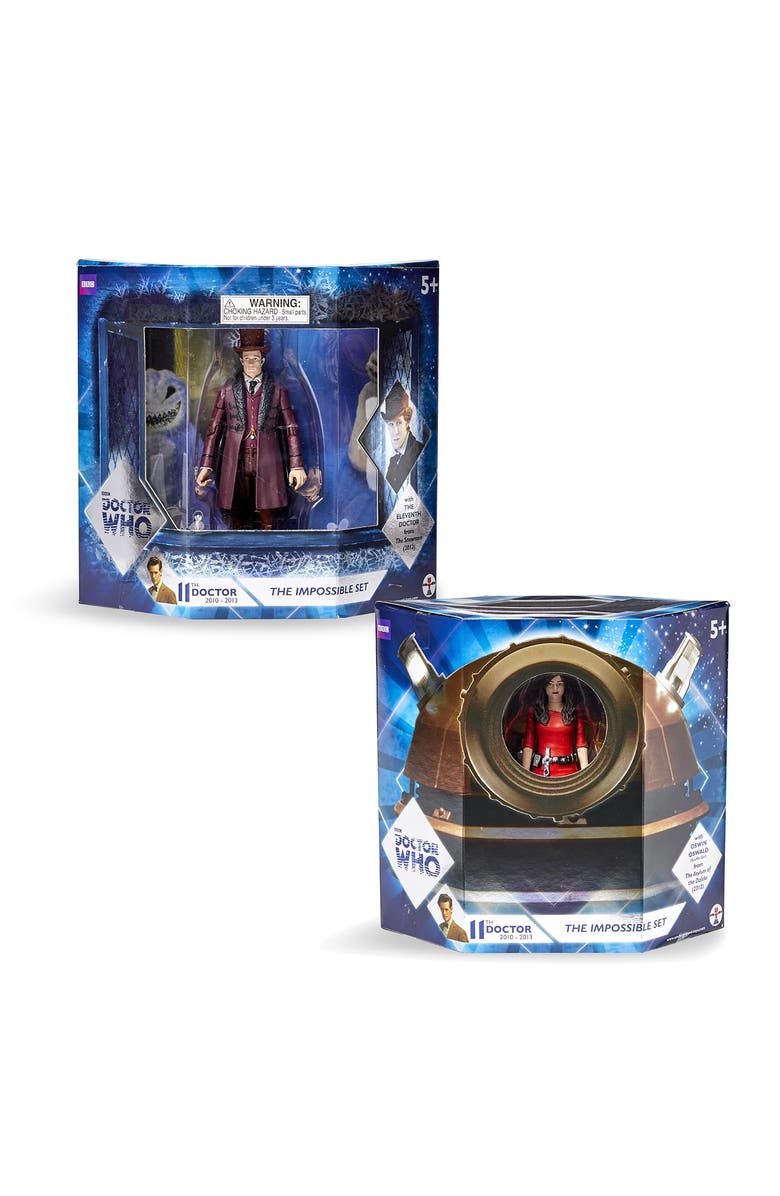 Toynk Doctor Who The Impossible Set w/ 11th Doctor & Oswin Oswald 5" Action Figures, Alternate, color, Red/White