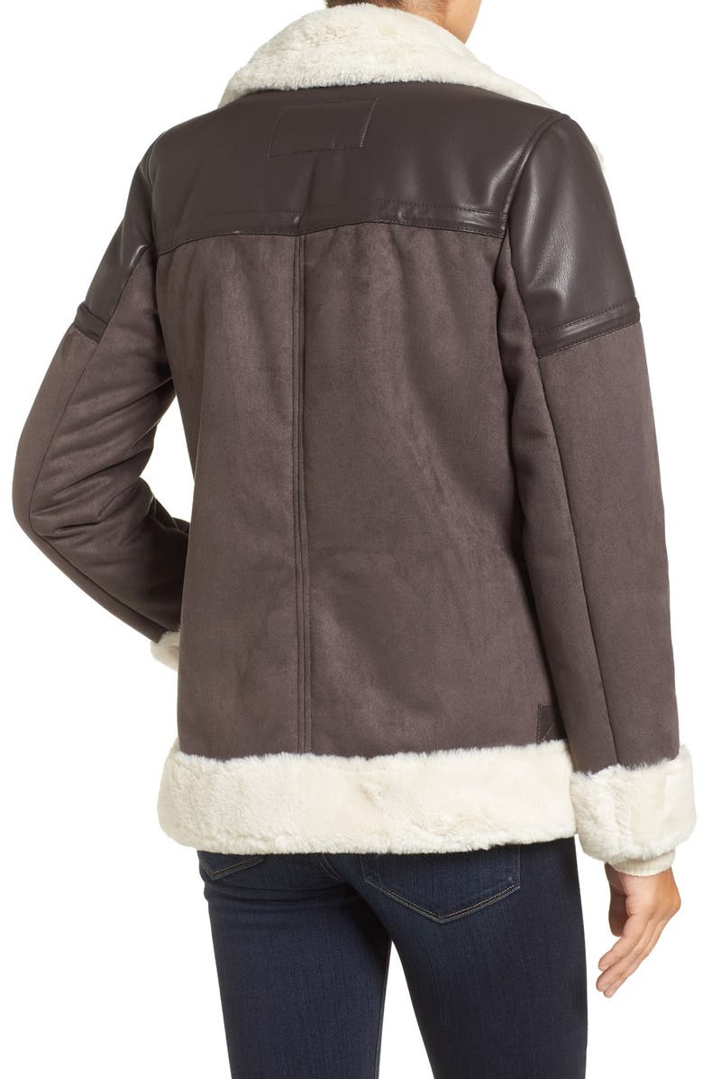 MICHAEL Michael Kors Faux Shearling Jacket, Alternate, color, 