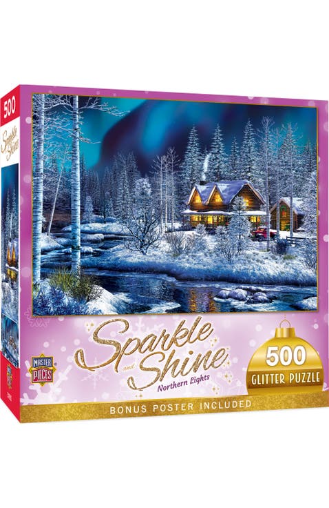 Northern Lights 500 Piece Glitter Puzzle