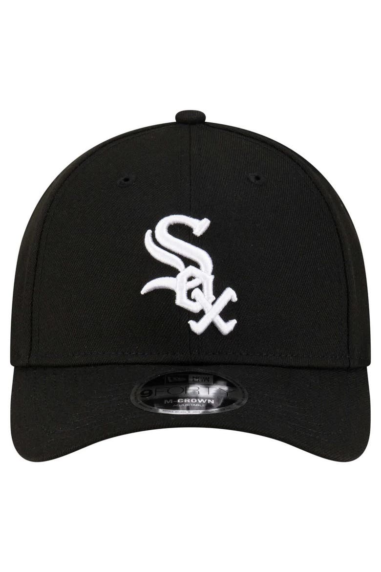 Men's New Era  Black Chicago White Sox Player Replica 9FORTY Adjustable Hat, Alternate, color, Black