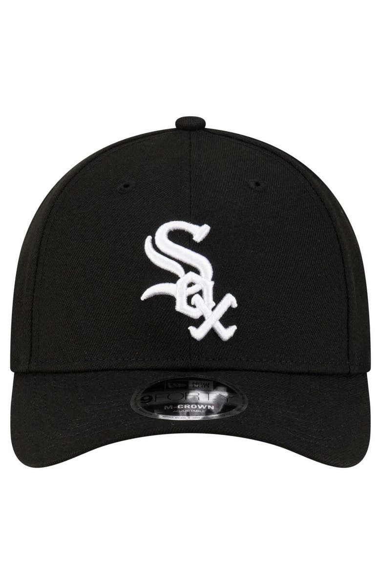 New Era Men's New Era  Black Chicago White Sox Player Replica 9FORTY Adjustable Hat, Alternate, color, 