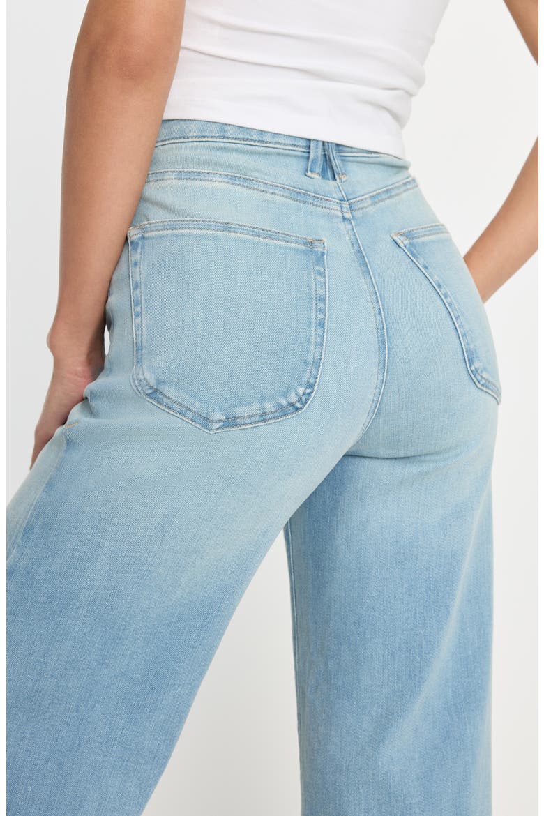 Soft-Tech Good Waist Crop Palazzo Jeans, Alternate, color, INDIGO1225