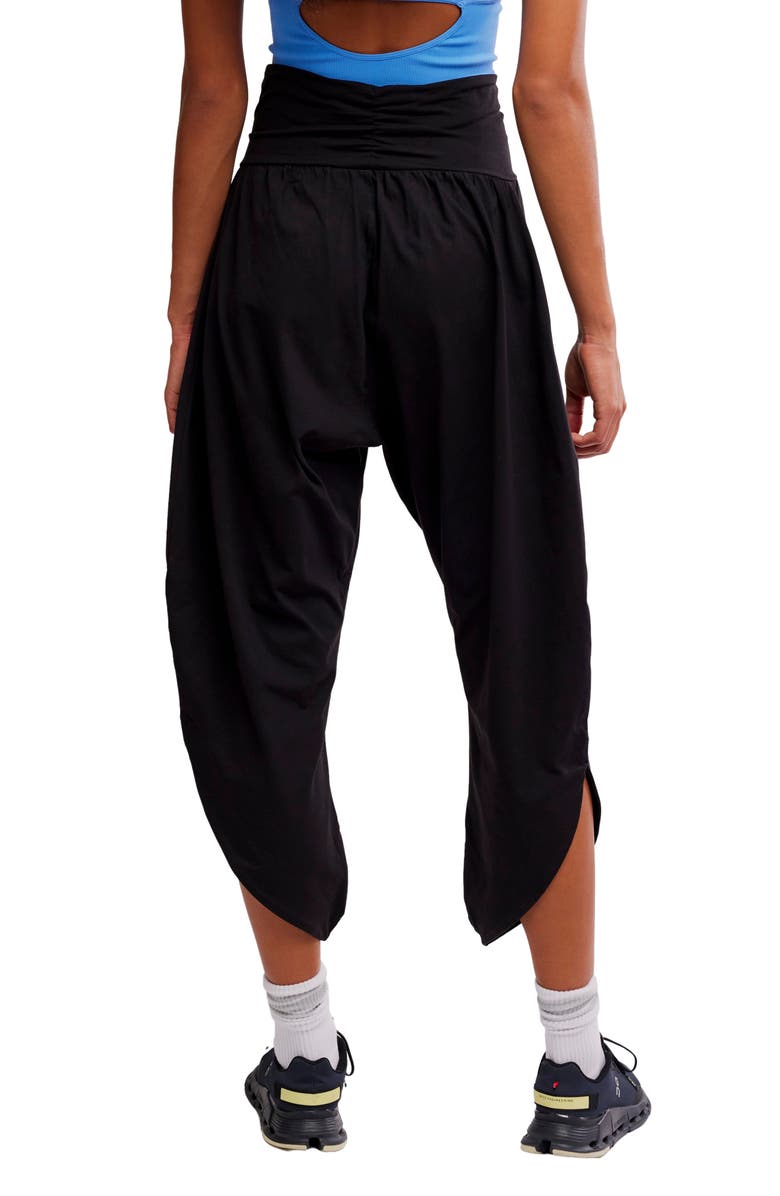 Free People Retreat Yoga Pants, Alternate, color, Black