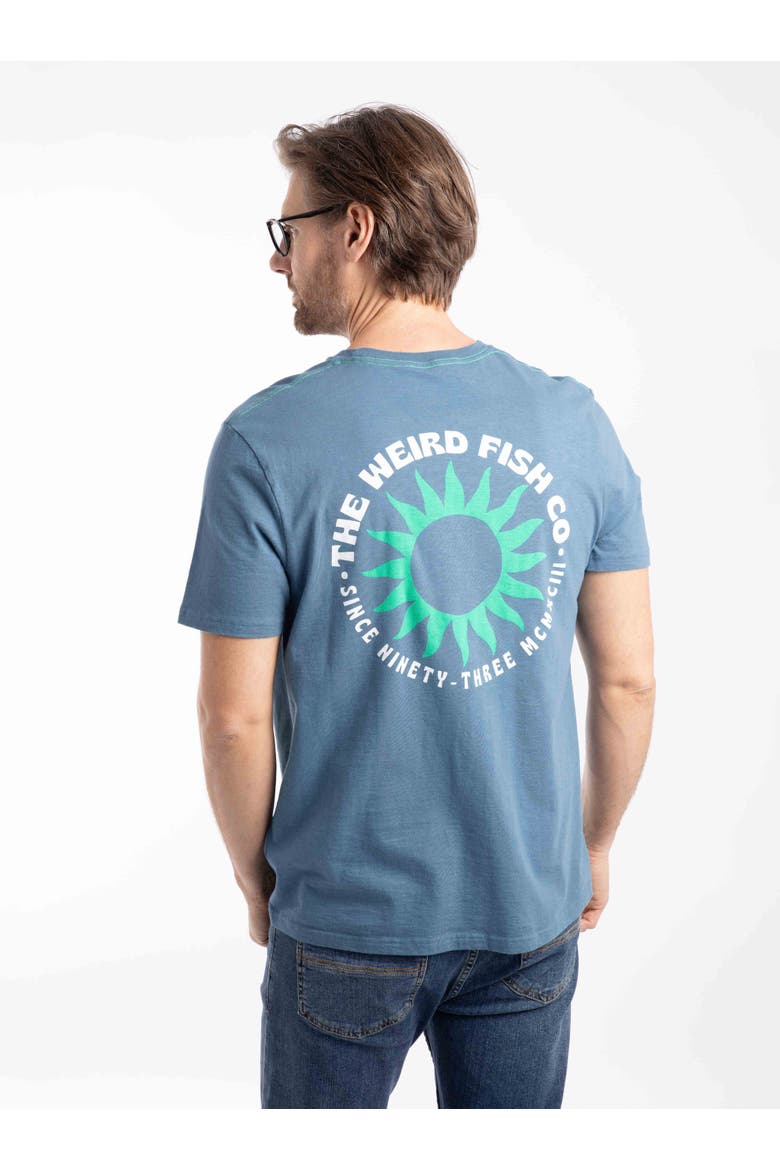 Sun Beam Back Print Graphic T-Shirt, Alternate, color, Washed Blue