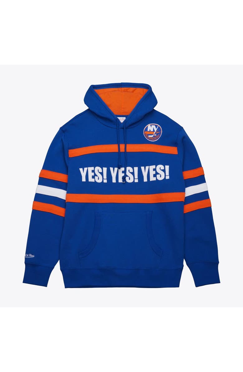 Mitchell & Ness Men's Mitchell & Ness Royal New York Islanders Head Coach Slogan Pullover Hoodie, Main, color, Royal