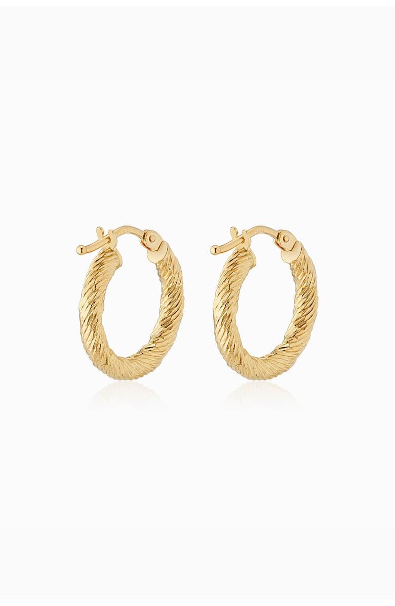 Oradina 18K Yellow Gold Twist of Fate Hoops, Alternate, color, 
