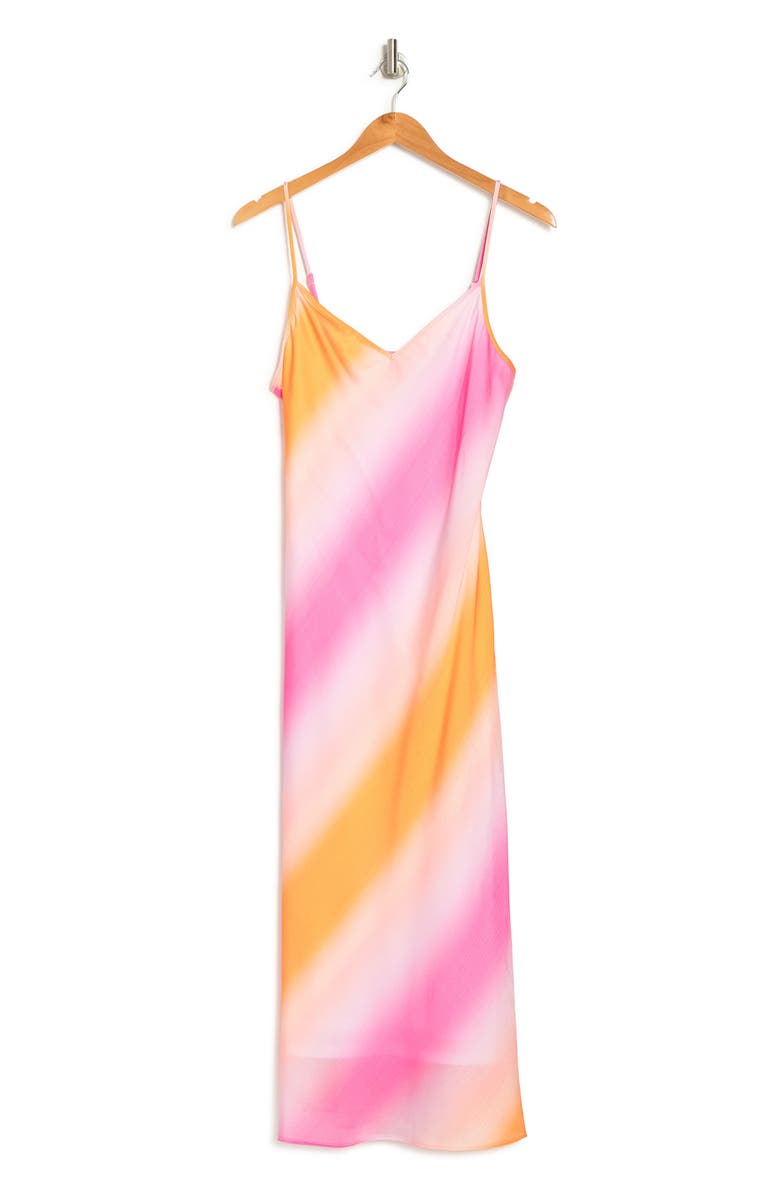 BCBGeneration Ombre Midi Woven Slip Dress, Main, color, 
