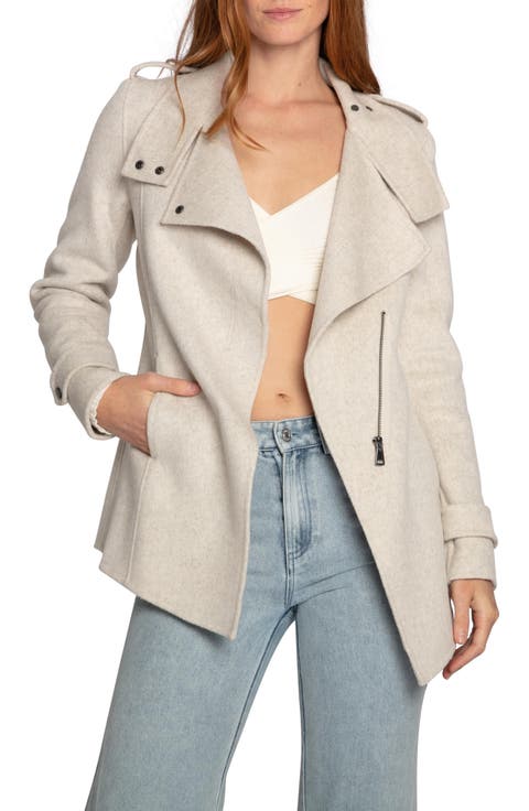 Bad Girl Wool Blend Moto Coat