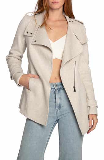 Belle & Bloom Bad Girl Wool Blend Moto Coat