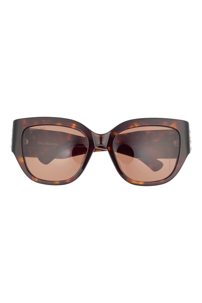 55mm Square Sunglasses, Main, color, HAVANA HAVANA BROWN