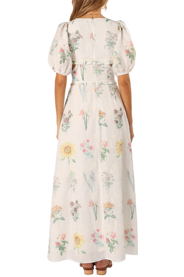 Jemima Floral Eyelet Cutout Maxi Dress, Alternate, color, FLORAL