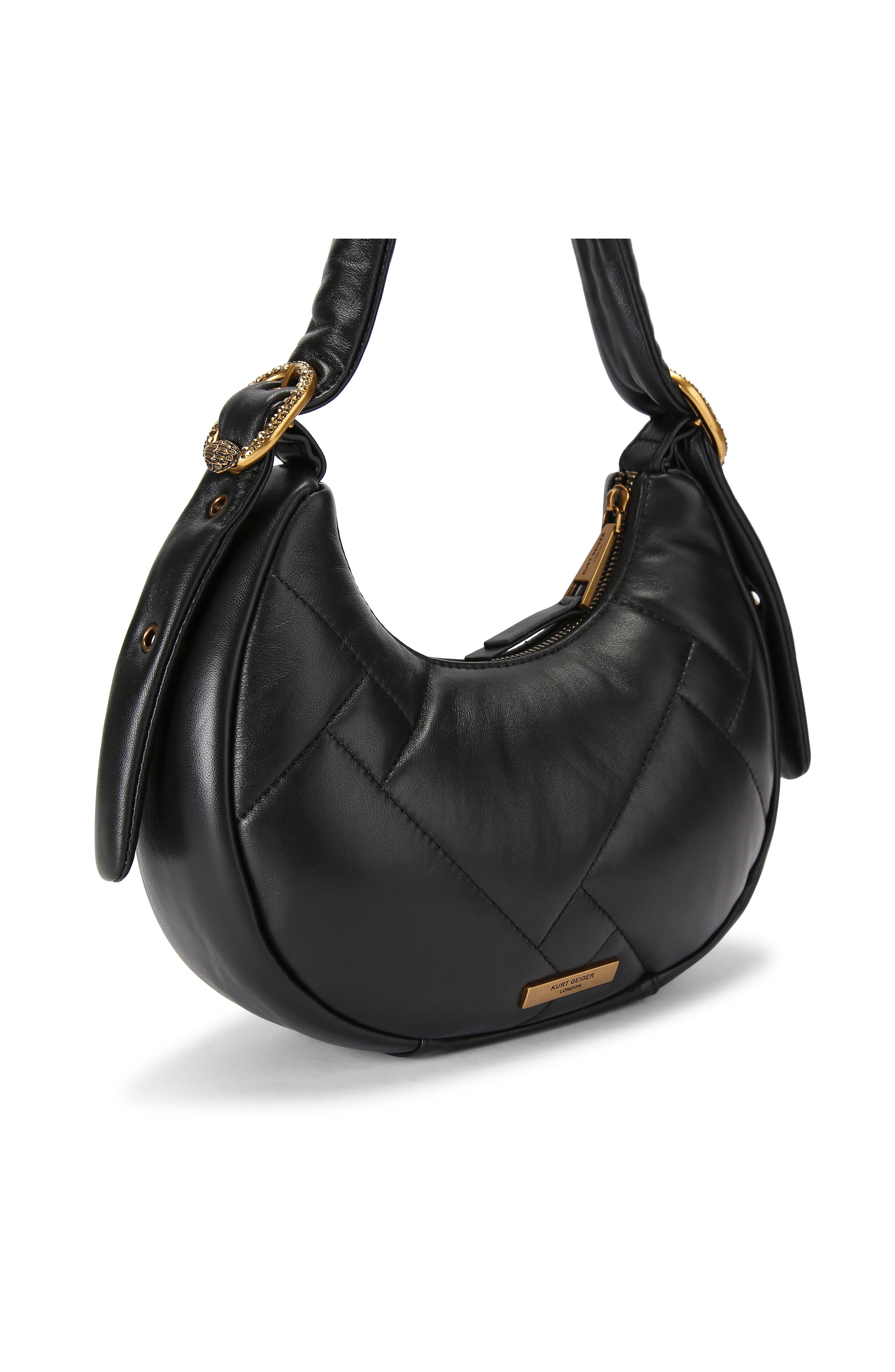 Kurt Geiger London Small Kensington Puff Quilted Leather Hobo Bag, Alternate, color, 
