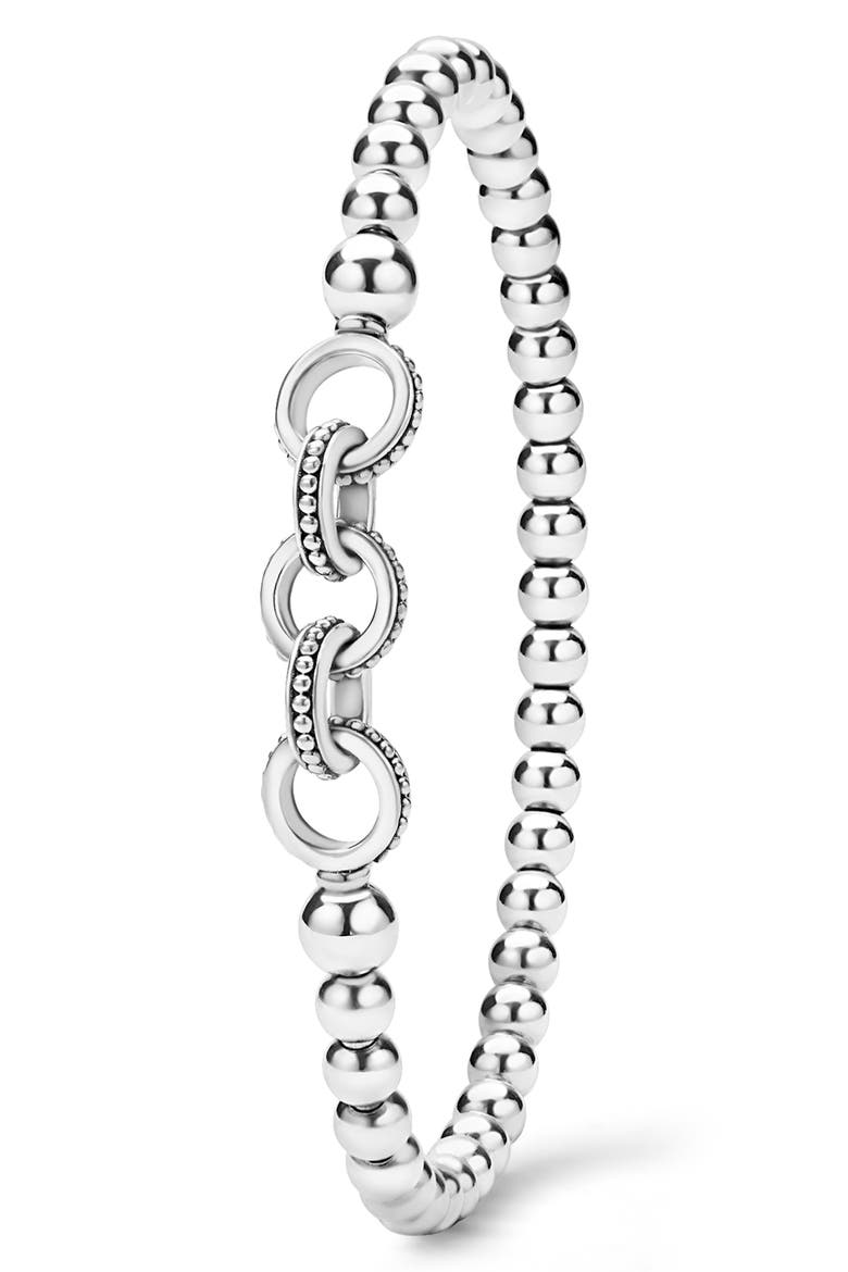 5-Ring Stretch Bracelet (Nordstrom Exclusive), Alternate, color, SILVER
