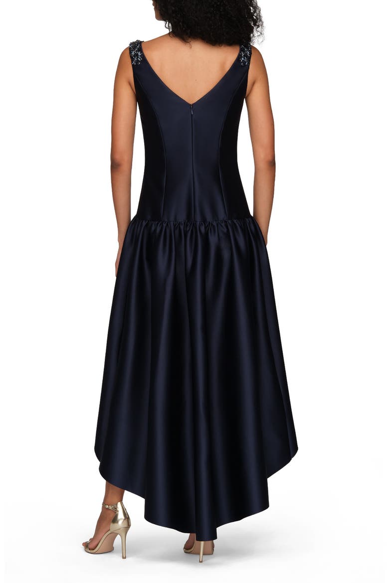 Katrina Bateau Neck High-Low Cocktail Dress, Alternate, color, MIDNIGHT MULTI