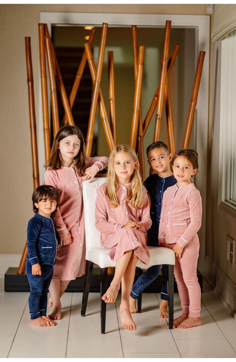 Pouf Velour Nightgown, Alternate, color, Pink