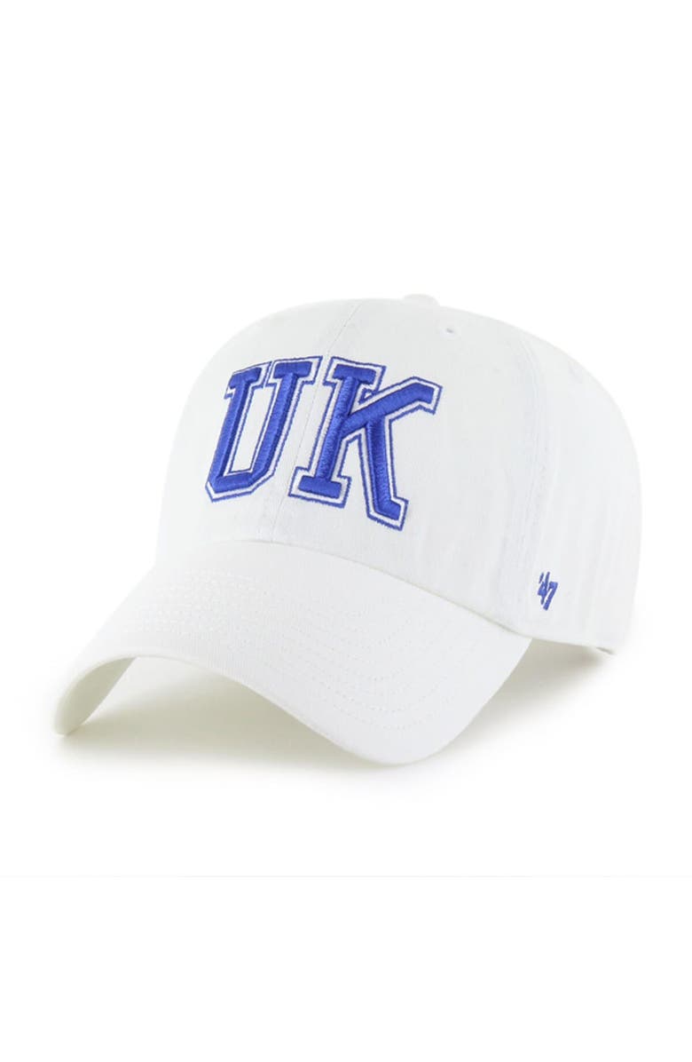 '47 Men's '47 White Kentucky Wildcats Vault Clean Up Adjustable Hat, Main, color, White