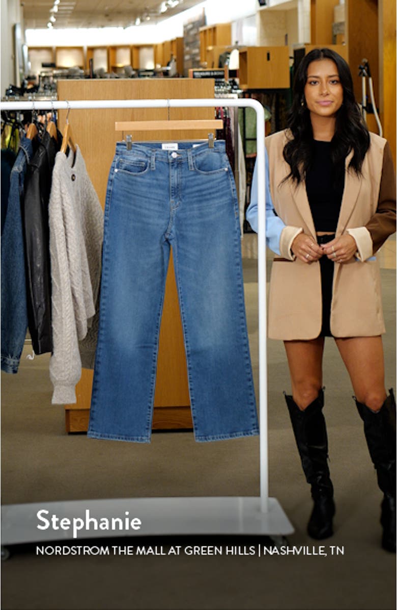 Le Jane High Waist Ankle Straight Leg Jeans, sales video thumbnail