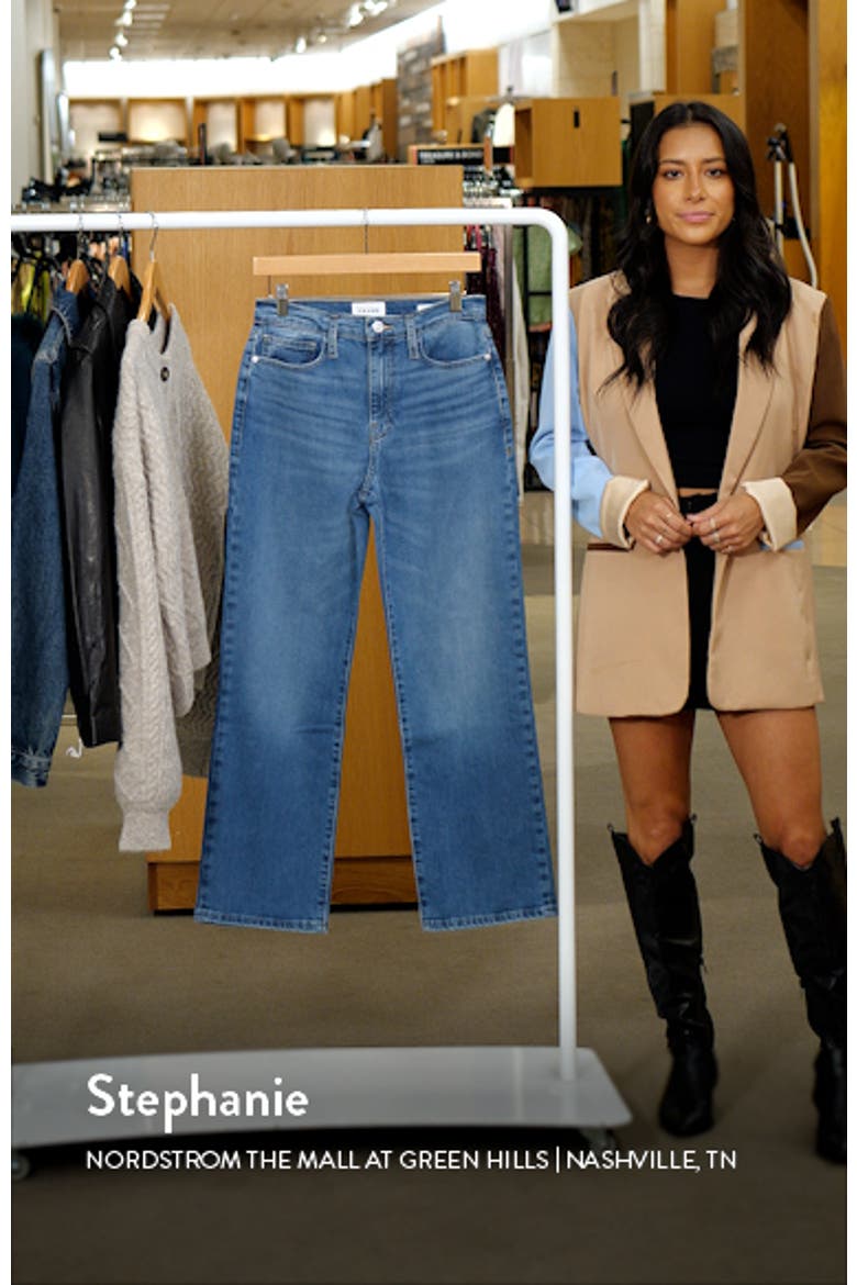 Le Jane High Waist Ankle Straight Leg Jeans video