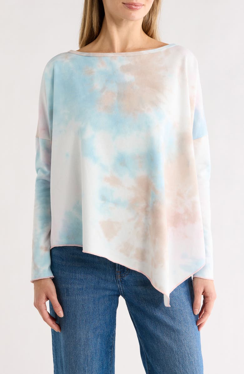 GO COUTURE Asymmetrical High-Low Sweater, Main, color, Mocha Splash