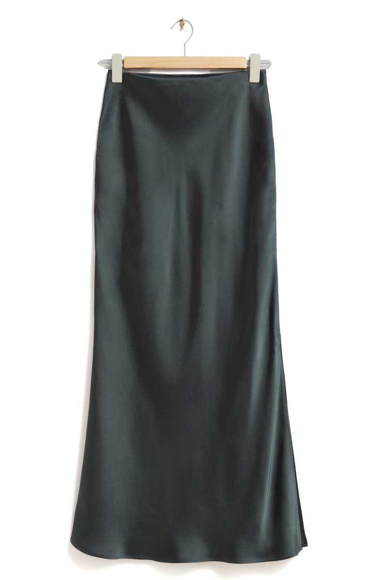 & Other Stories Side Slit Satin Skirt, Alternate, color, 