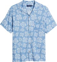 vineyard vines Hawaiian Floral Linen Blend Camp Shirt