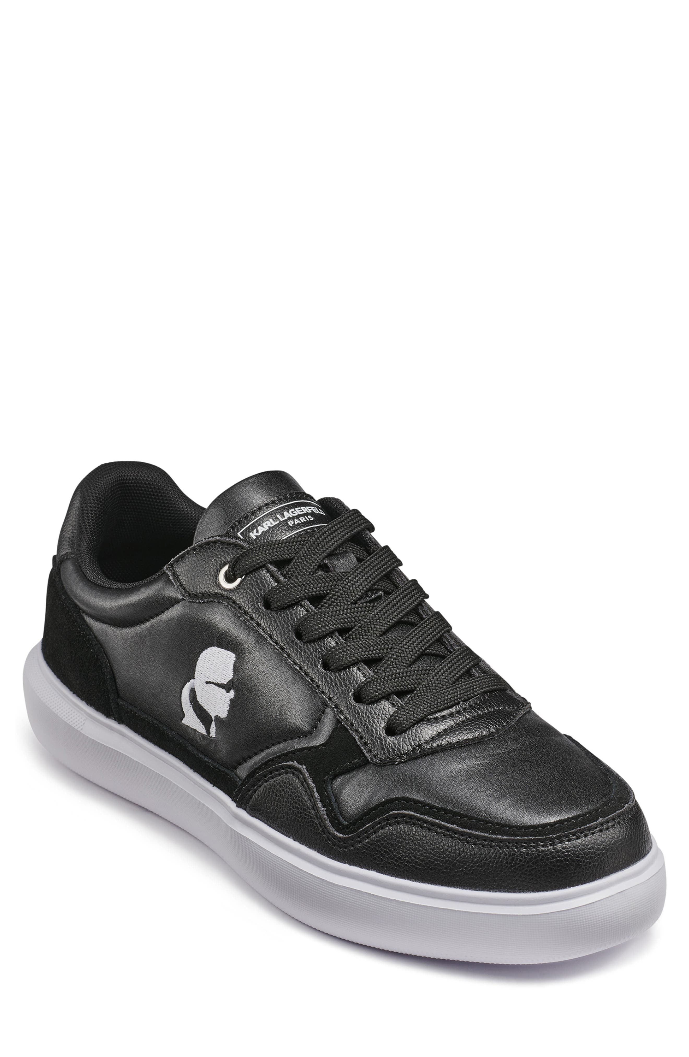 KARL LAGERFELD PARIS Side Karl Profile Embroidered Low Top Sneaker
