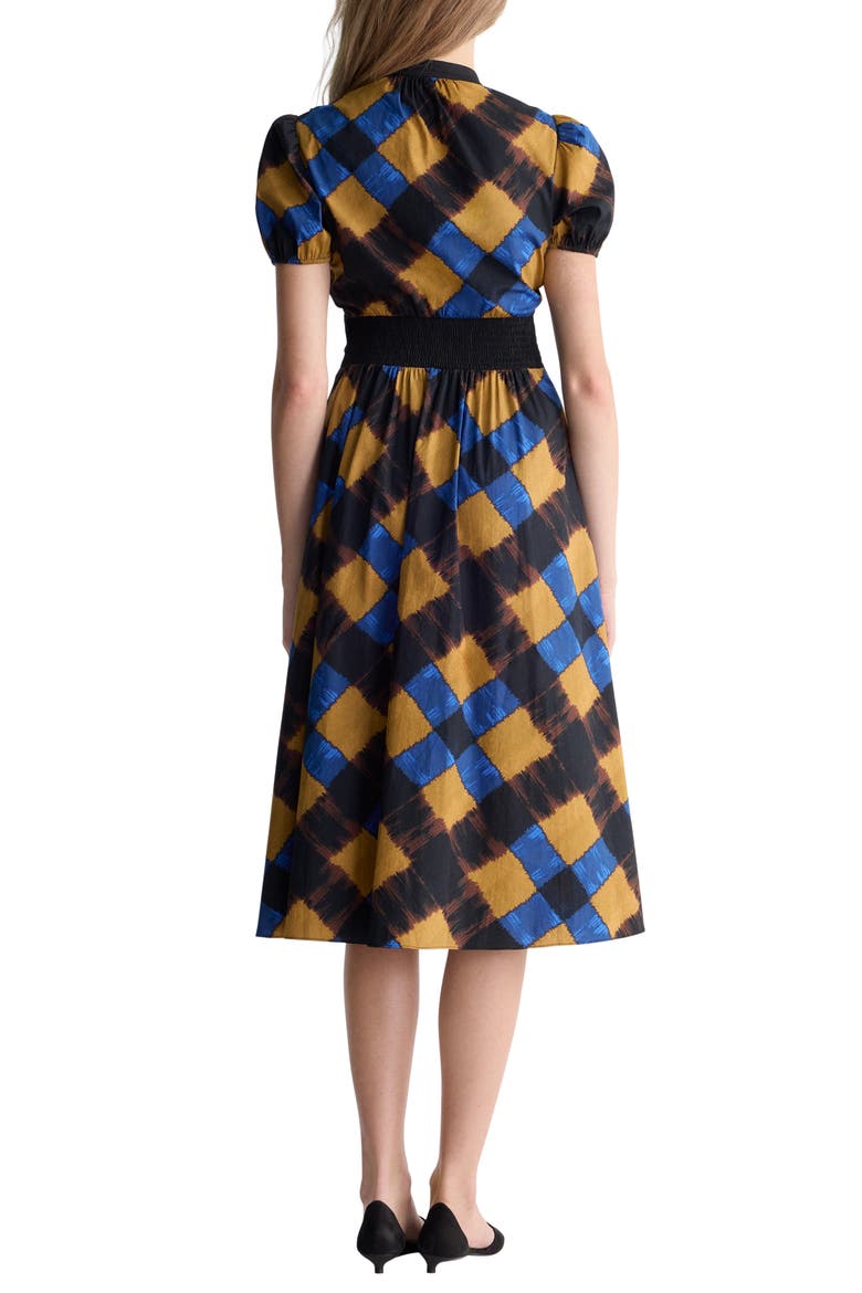 Erica Plaid Button Front Midi Dress, Alternate, color, BUFFALO PLAID MID CARAWAY