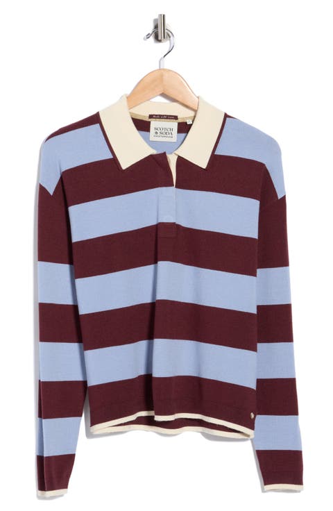 Stripe Polo Sweater