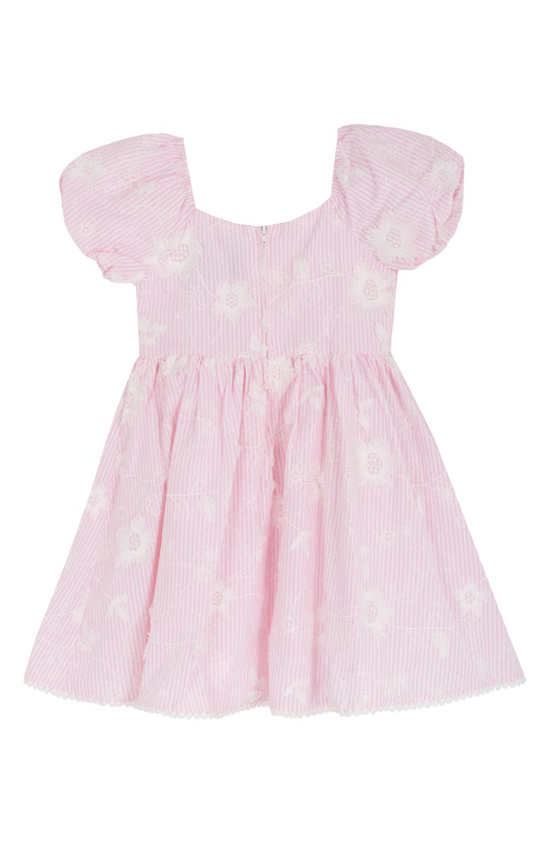 Rare Editions Kids' Embroidered Puff Sleeve Party Dress, Alternate, color, Pink