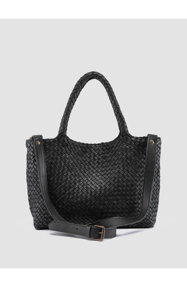 Officine Creative Raquel 001 Hand-Woven Shoulder Bag, Alternate, color, Black