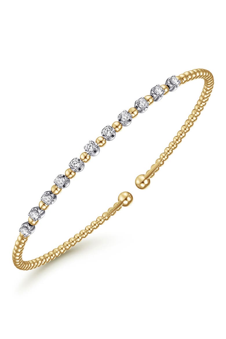 Bujukan Diamond Beaded Cuff Bracelet, Alternate, color, TWO TONE