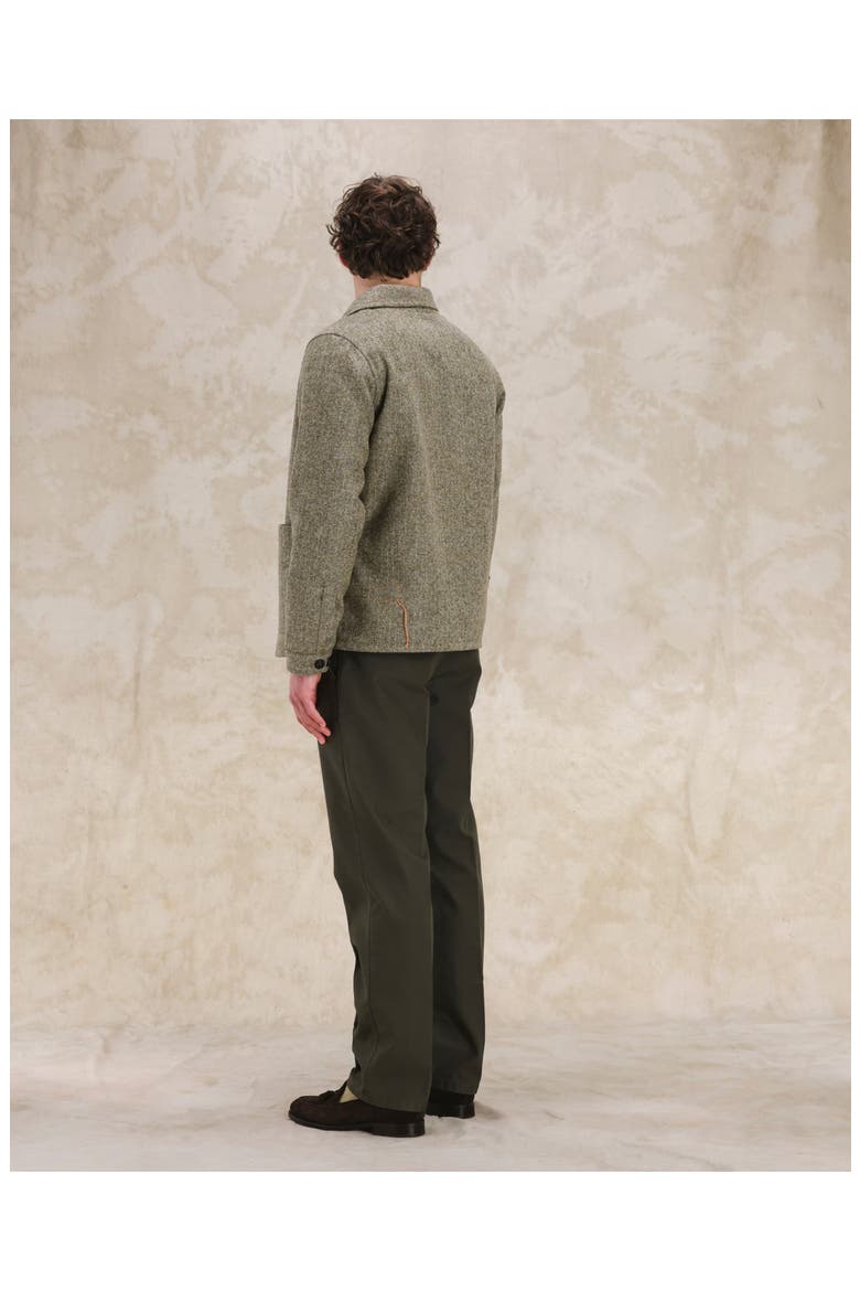 Scotland Herringbone Wool Jacket, Alternate, color, Green