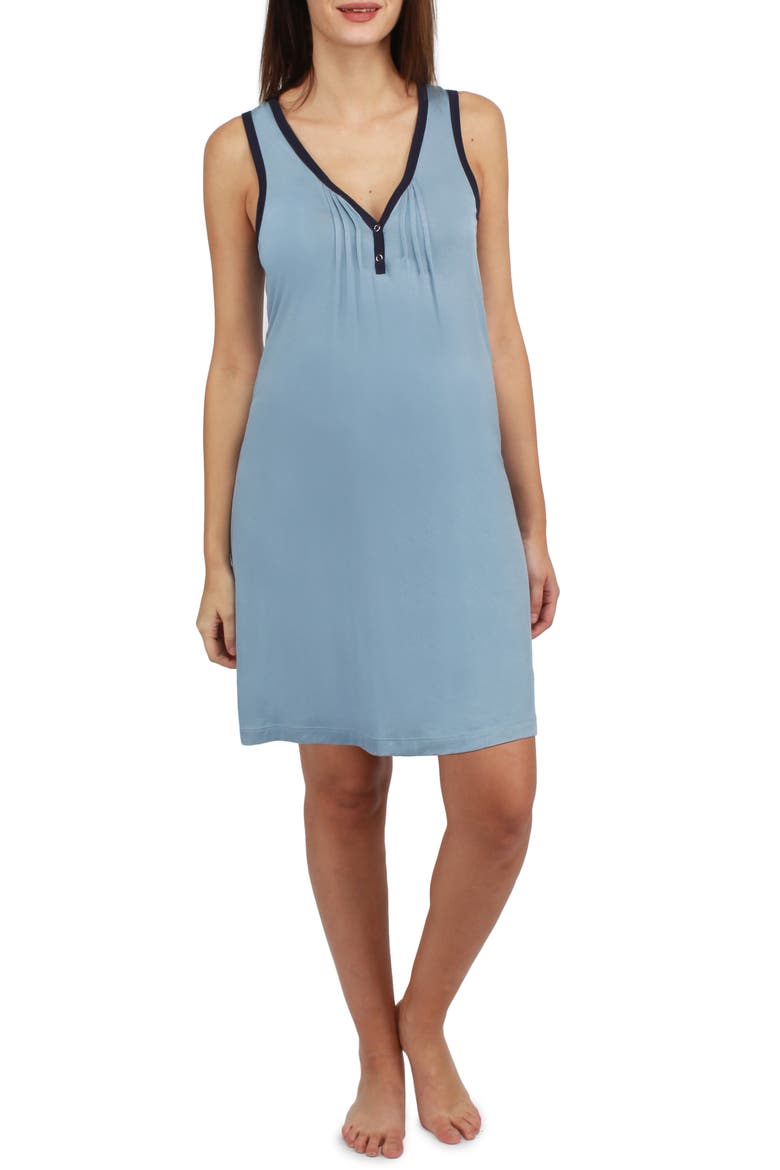Phoenix Maternity/Nursing Nightie, Main, color, NAVY