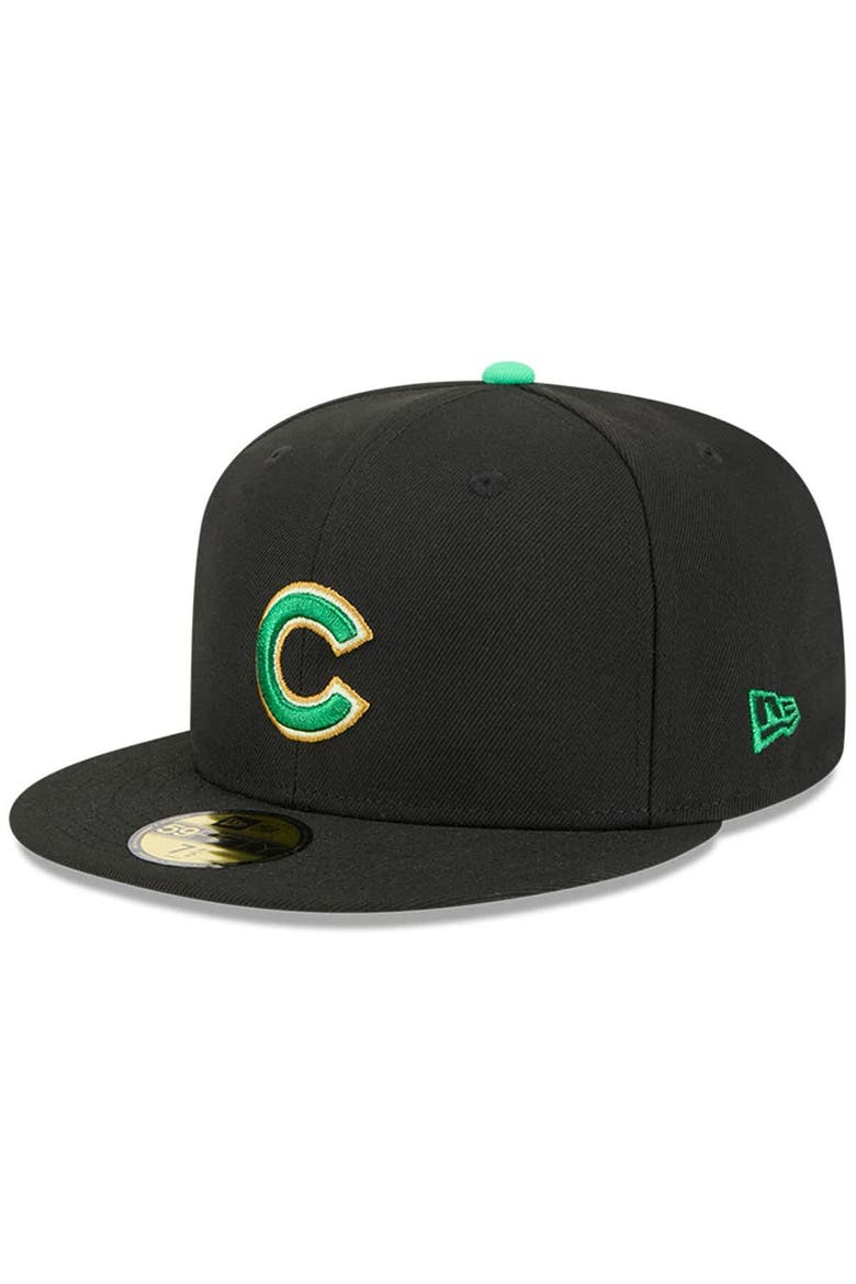 Men's New Era  Black Chicago Cubs 2026 St. Patrick's Day 59FIFTY Fitted Hat, Alternate, color, Black