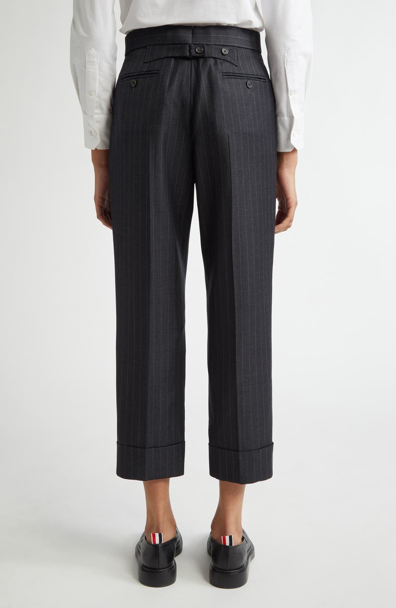 Thom Browne Pinstripe Wool Pants, Alternate, color, 