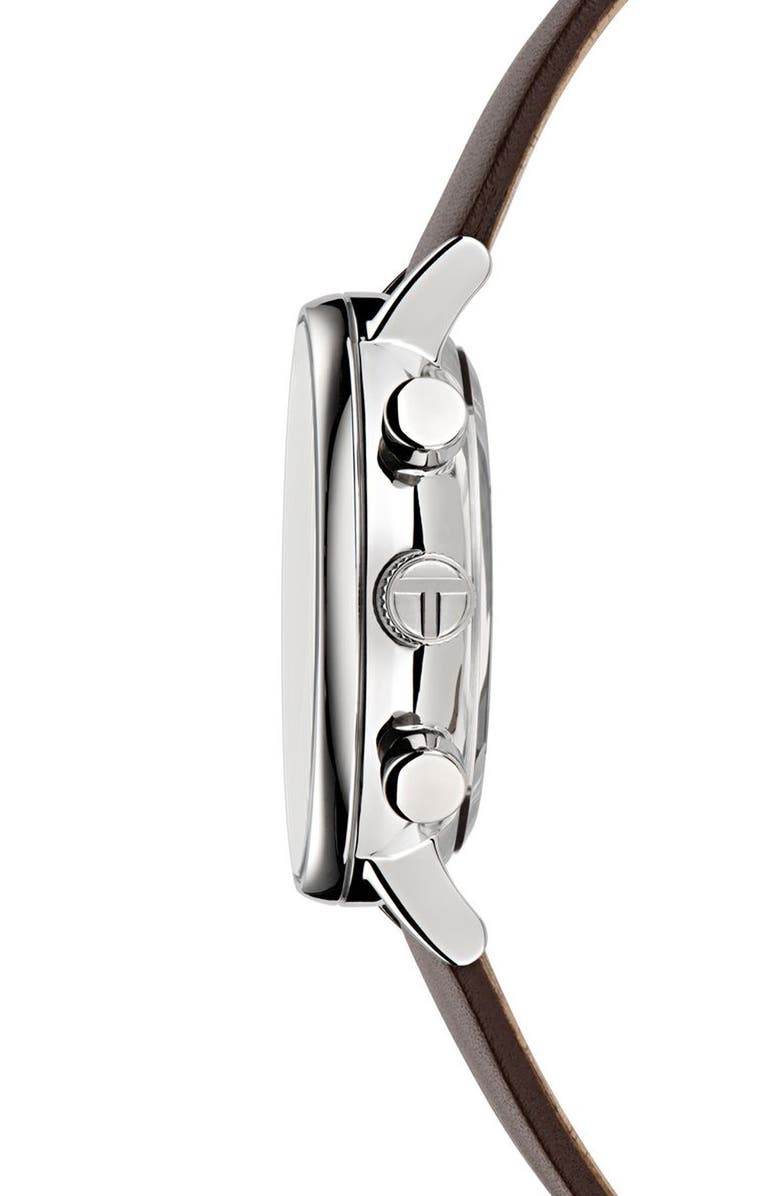 Ted Baker London Barnetb Chronograph Leather Strap Watch, 41mm, Alternate, color, Brown