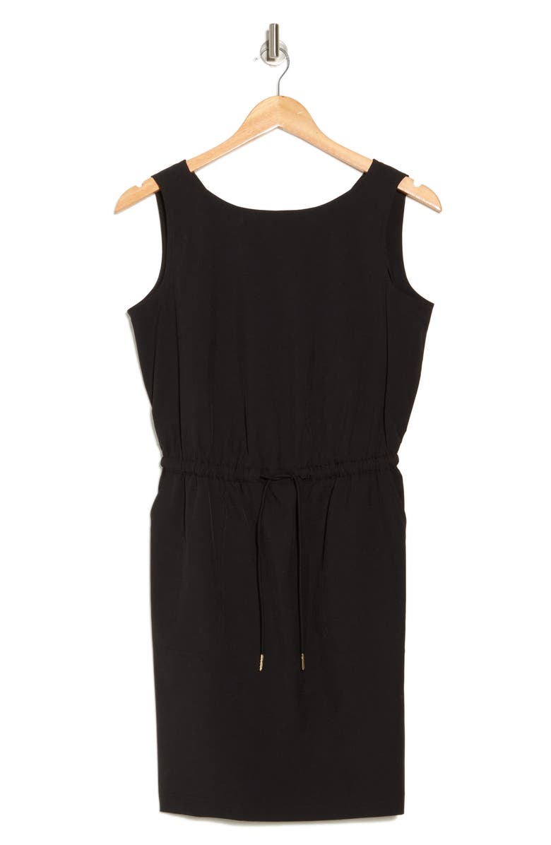 Calvin Klein Commuter Sleeveless Drawstring Waist Sheath Dress, Alternate, color, 