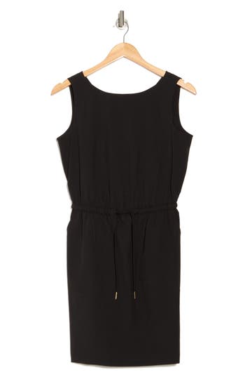 Calvin Klein Commuter Sleeveless Drawstring Waist Sheath Dress