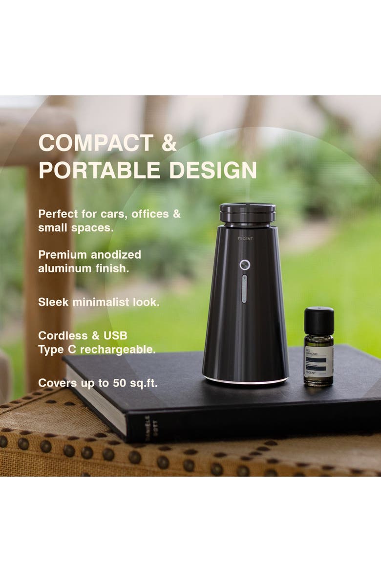 Enso Mini Cordless Cold Air Home Fragrance Diffuser, Alternate, color, Black
