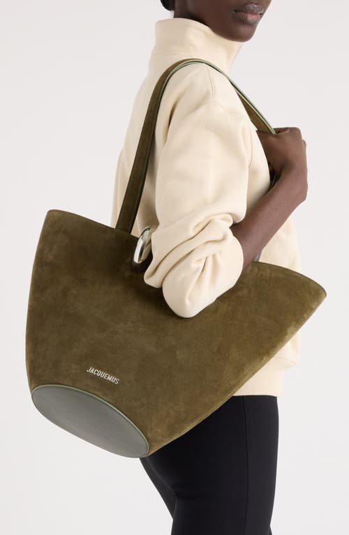 Jacquemus Le Bambola Moyen Suede Bucket Bag