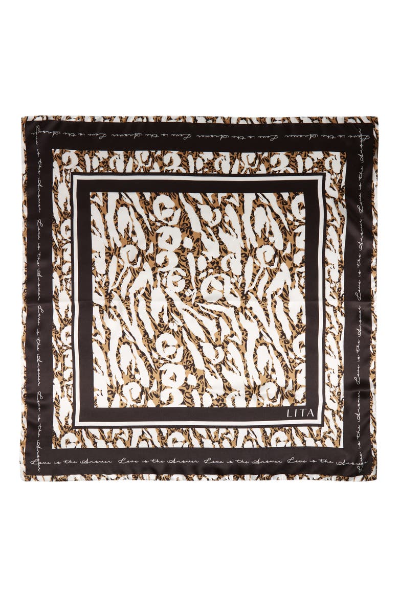 Animal Print Bandana Scarf, Alternate, color, ANIMAL OVERLAY