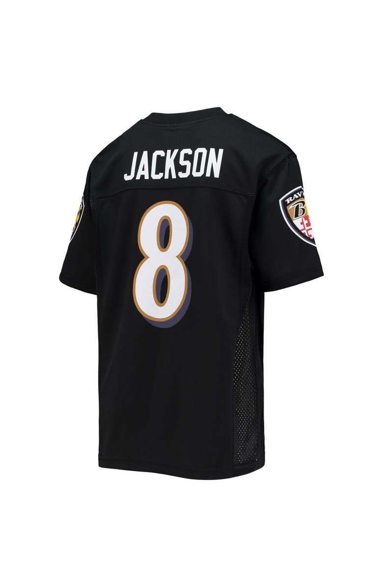 Outerstuff Youth Lamar Jackson Black Baltimore Ravens Replica Player Jersey, Alternate, color, Black