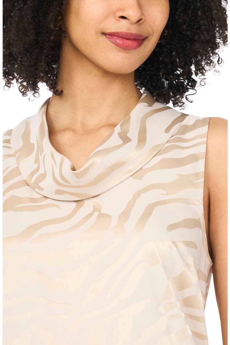 Sleeveless Cowl Neck Top, Alternate, color, BIRCH